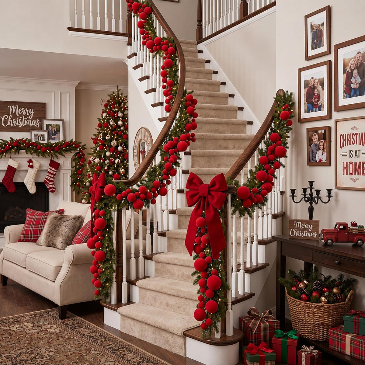 Velvet Ball Garland - Red - image 6