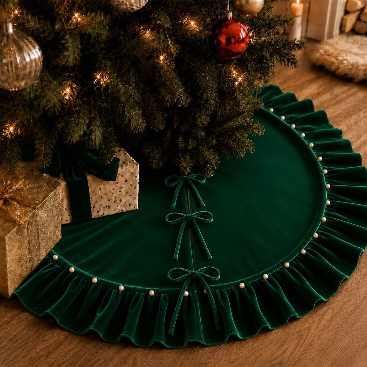 Velvet Christmas tree skirt product image 5
